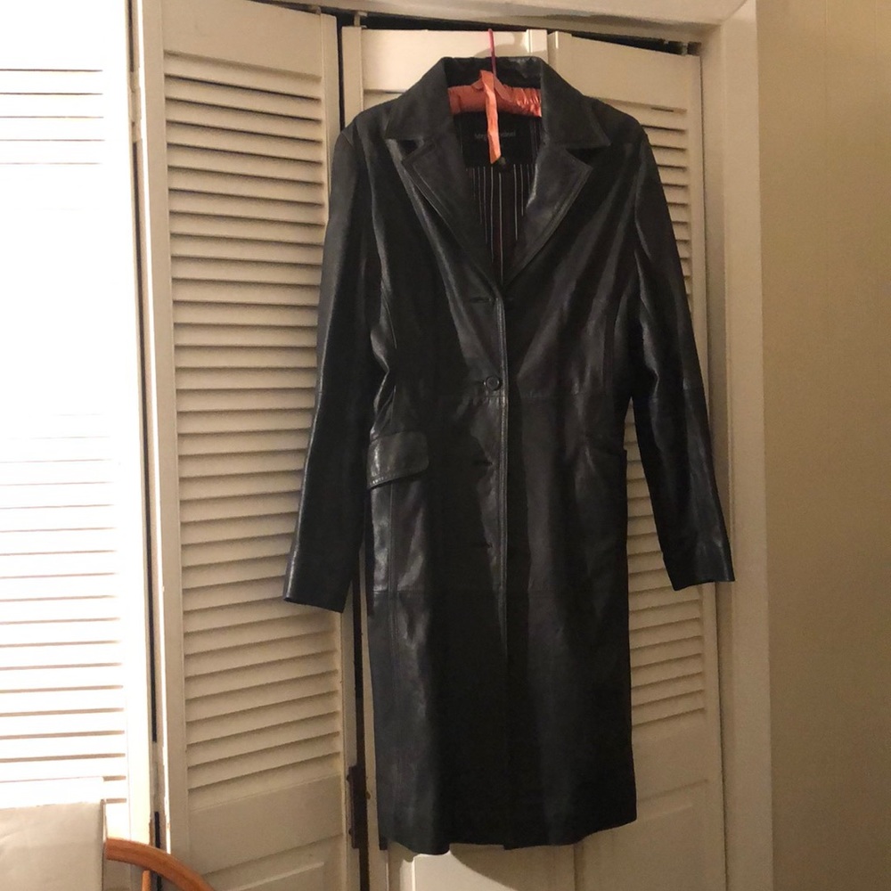 Leather coat